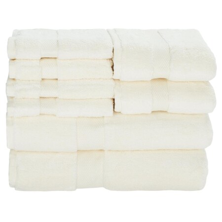 Safavieh Super Plush Towel Bundle, Ivory - 8 Piece TWL1850B
